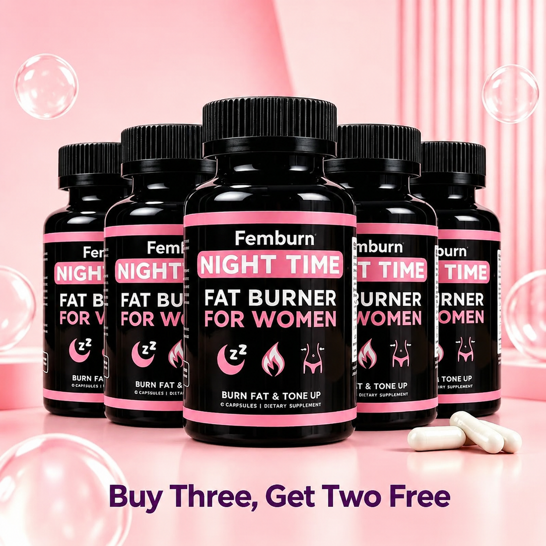 FEMBURN Overnight Burn bottle